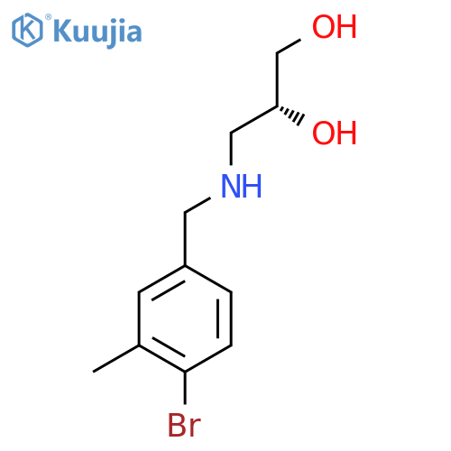 (2R)-3-{(4-bromo-3-methylphenyl)methylamino}propane-1,2-diol structure