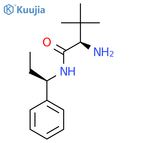 Butanamide, 2-amino-3,3-dimethyl-N-[(1R)-1-phenylpropyl]-, (2R)- structure