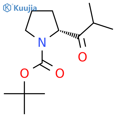tert-butyl (2R)-2-(2-methylpropanoyl)pyrrolidine-1-carboxylate structure