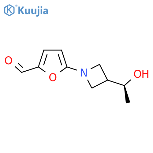 5-{3-[(1S)-1-hydroxyethyl]azetidin-1-yl}furan-2-carbaldehyde structure