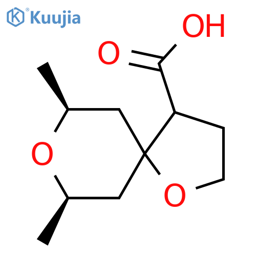 (7R,9S)-7,9-dimethyl-1,8-dioxaspiro[4.5]decane-4-carboxylic acid structure