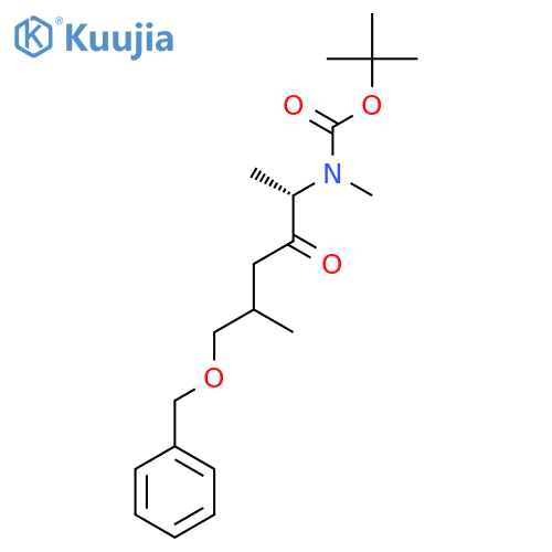 tert-butyl N-[(2S)-6-(benzyloxy)-5-methyl-3-oxohexan-2-yl]-N-methylcarbamate structure