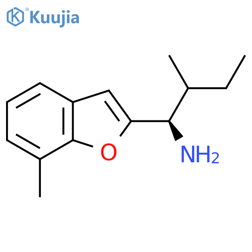 (1R)-2-methyl-1-(7-methyl-1-benzofuran-2-yl)butan-1-amine structure