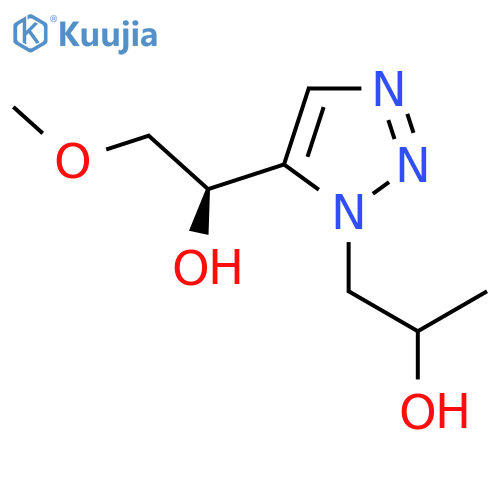 1-{5-[(1R)-1-hydroxy-2-methoxyethyl]-1H-1,2,3-triazol-1-yl}propan-2-ol structure