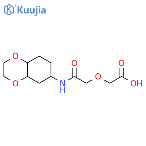Acetic acid, 2-[2-[(octahydro-1,4-benzodioxin-6-yl)amino]-2-oxoethoxy]- structure