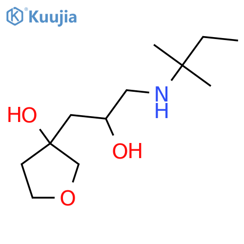 3-Furanethanol, α-[[(1,1-dimethylpropyl)amino]methyl]tetrahydro-3-hydroxy- structure