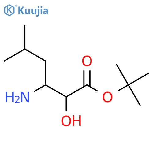 Tert-butyl 3-amino-2-hydroxy-5-methylhexanoate structure