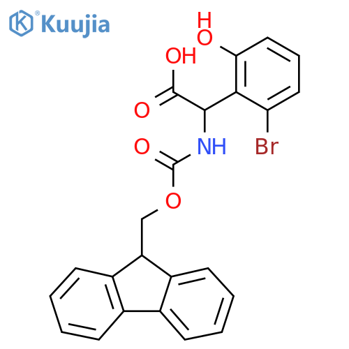 Benzeneacetic acid, 2-bromo-α-[[(9H-fluoren-9-ylmethoxy)carbonyl]amino]-6-hydroxy- structure