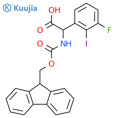 2-(9H-fluoren-9-ylmethoxycarbonylamino)-2-(3-fluoro-2-iodophenyl)acetic acid structure