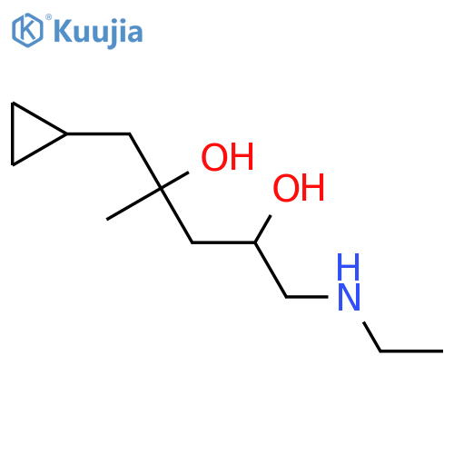 1-Cyclopropyl-5-(ethylamino)-2-methylpentane-2,4-diol structure