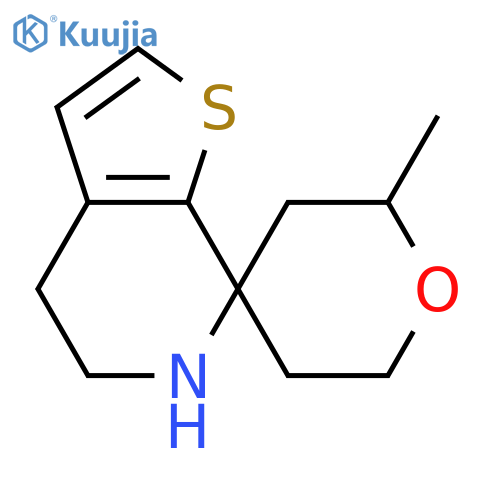 6-methyl-5',6'-dihydro-4'H-spirooxane-4,7'-thieno2,3-cpyridine structure