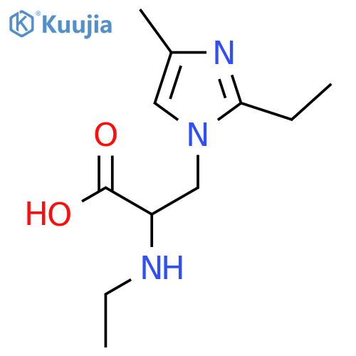 3-(2-ethyl-4-methyl-1H-imidazol-1-yl)-2-(ethylamino)propanoic acid structure