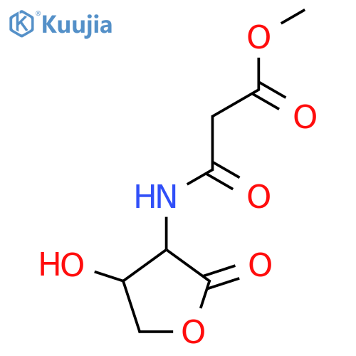Methyl 2-[(4-hydroxy-2-oxooxolan-3-yl)carbamoyl]acetate structure