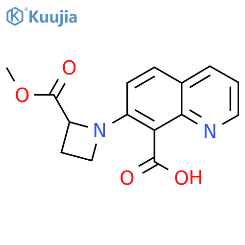 7-[2-(Methoxycarbonyl)azetidin-1-yl]quinoline-8-carboxylic acid structure