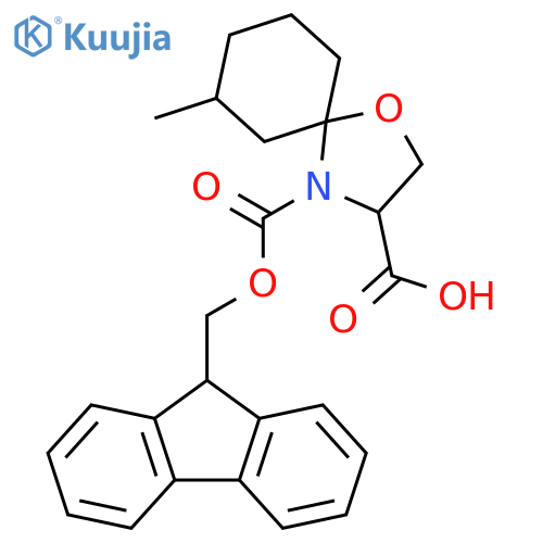 1-Oxa-4-azaspiro[4.5]decane-3,4-dicarboxylic acid, 7-methyl-, 4-(9H-fluoren-9-ylmethyl) ester structure