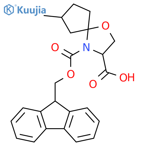 1-Oxa-4-azaspiro[4.4]nonane-3,4-dicarboxylic acid, 7-methyl-, 4-(9H-fluoren-9-ylmethyl) ester structure