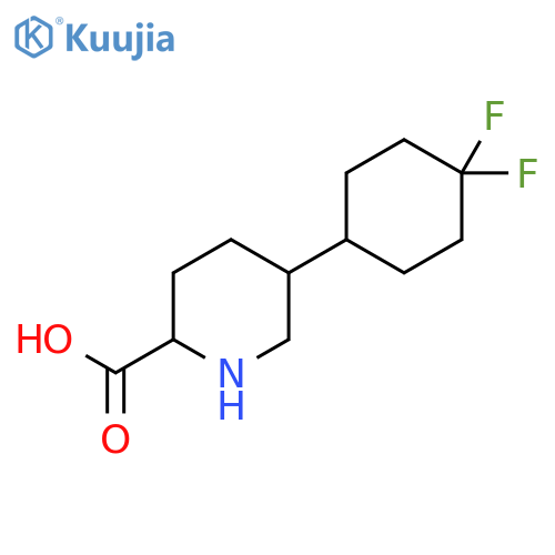 5-(4,4-Difluorocyclohexyl)piperidine-2-carboxylic acid structure