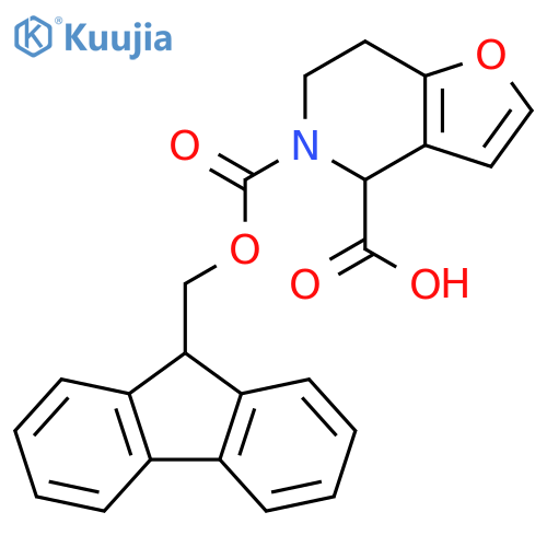 5-{[(9H-fluoren-9-yl)methoxy]carbonyl}-4H,5H,6H,7H-furo[3,2-c]pyridine-4-carboxylic acid structure