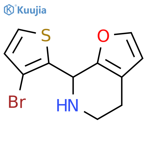 7-(3-bromothiophen-2-yl)-4H,5H,6H,7H-furo2,3-cpyridine structure
