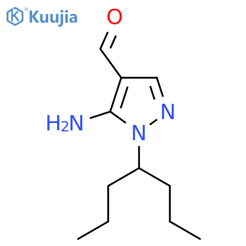 5-amino-1-(heptan-4-yl)-1H-pyrazole-4-carbaldehyde structure