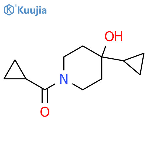1-Cyclopropanecarbonyl-4-cyclopropylpiperidin-4-ol structure