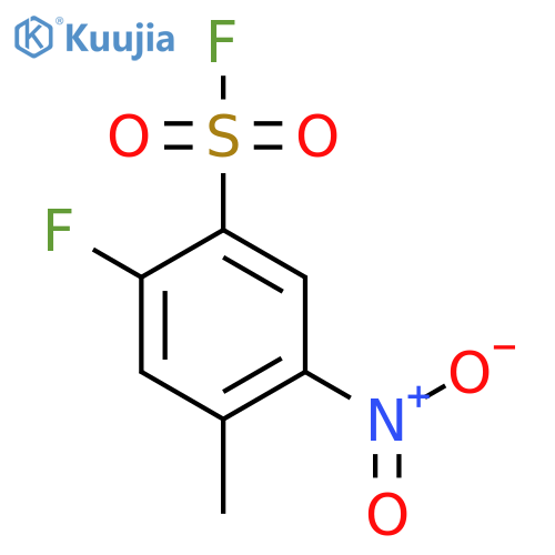 2-Fluoro-4-methyl-5-nitrobenzene-1-sulfonyl fluoride structure