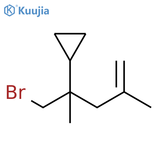 Cyclopropane, [1-(bromomethyl)-1,3-dimethyl-3-buten-1-yl]- structure