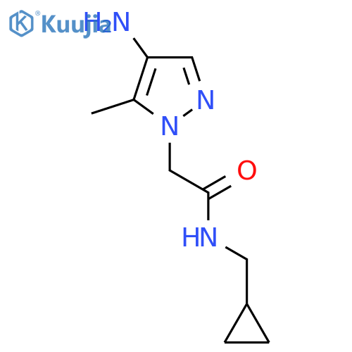 2-(4-amino-5-methyl-1H-pyrazol-1-yl)-N-(cyclopropylmethyl)acetamide structure
