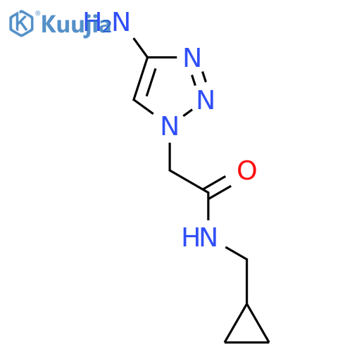 2-(4-amino-1H-1,2,3-triazol-1-yl)-N-(cyclopropylmethyl)acetamide structure