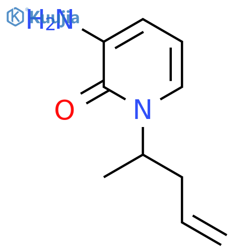 3-amino-1-(pent-4-en-2-yl)-1,2-dihydropyridin-2-one structure