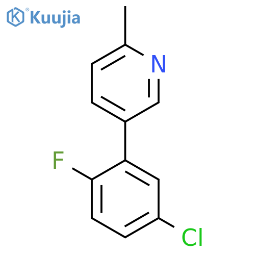 5-(5-Chloro-2-fluorophenyl)-2-methylpyridine structure