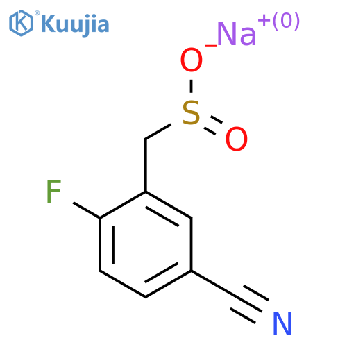 Sodium (5-cyano-2-fluorophenyl)methanesulfinate structure