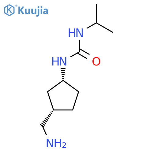 rac-1-[(1R,3S)-3-(aminomethyl)cyclopentyl]-3-(propan-2-yl)urea structure