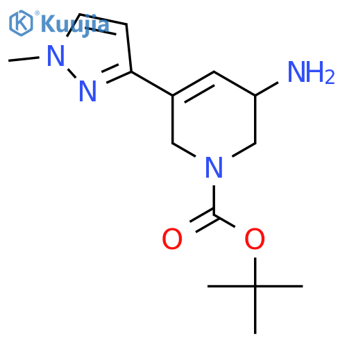tert-butyl 3-amino-5-(1-methyl-1H-pyrazol-3-yl)-1,2,3,6-tetrahydropyridine-1-carboxylate structure