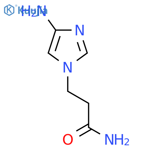 3-(4-amino-1H-imidazol-1-yl)propanamide structure