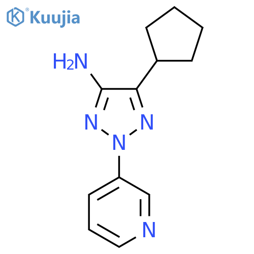 5-cyclopentyl-2-(pyridin-3-yl)-2H-1,2,3-triazol-4-amine structure