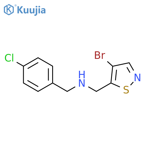 5-Isothiazolemethanamine, 4-bromo-N-[(4-chlorophenyl)methyl]- structure