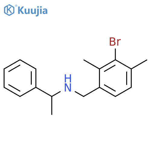 Benzenemethanamine, 3-bromo-2,4-dimethyl-N-(1-phenylethyl)- structure