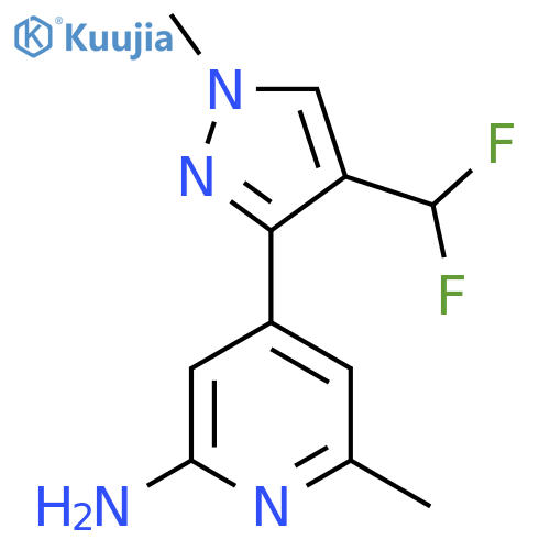 4-[4-(difluoromethyl)-1-methyl-1H-pyrazol-3-yl]-6-methylpyridin-2-amine structure