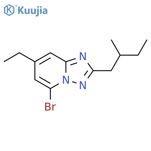 5-bromo-7-ethyl-2-(2-methylbutyl)-1,2,4triazolo1,5-apyridine structure