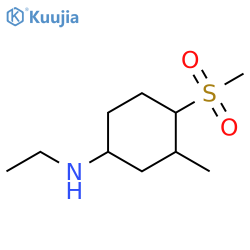 Cyclohexanamine, N-ethyl-3-methyl-4-(methylsulfonyl)- structure