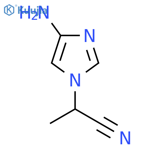 2-(4-amino-1H-imidazol-1-yl)propanenitrile structure