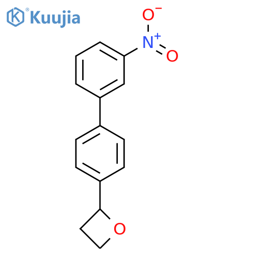 2-[4-(3-Nitrophenyl)phenyl]oxetane structure