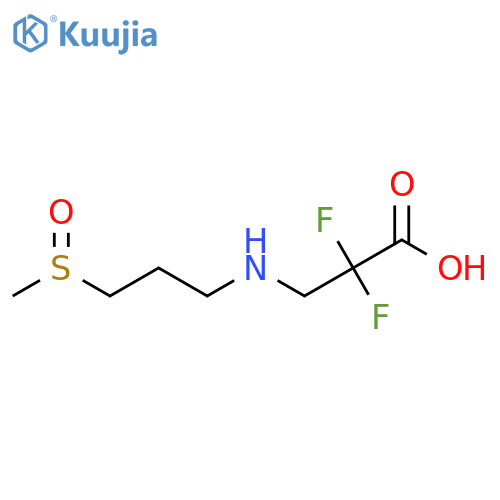 Propanoic acid, 2,2-difluoro-3-[[3-(methylsulfinyl)propyl]amino]- structure