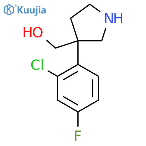 [3-(2-Chloro-4-fluorophenyl)pyrrolidin-3-yl]methanol structure