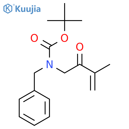 tert-butyl N-benzyl-N-(3-methyl-2-oxobut-3-en-1-yl)carbamate structure