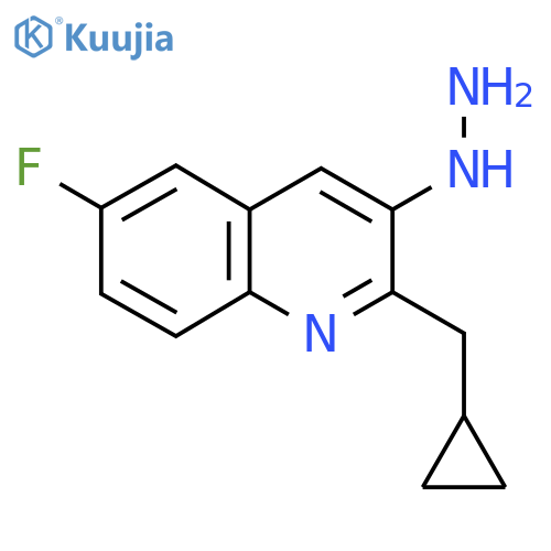 2-(Cyclopropylmethyl)-6-fluoro-3-hydrazinylquinoline structure