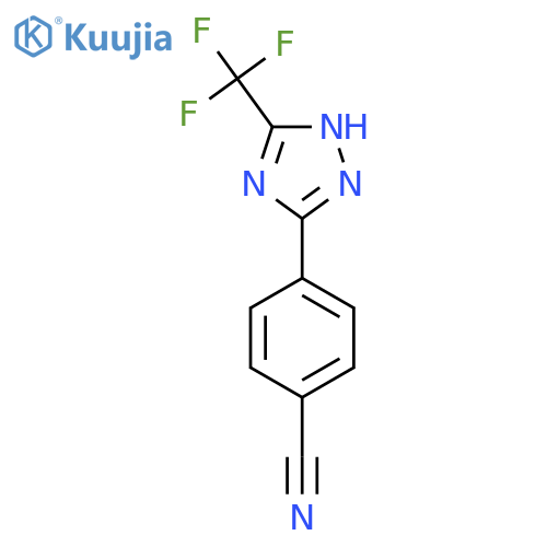 Benzonitrile, 4-[5-(trifluoromethyl)-1H-1,2,4-triazol-3-yl]- structure
