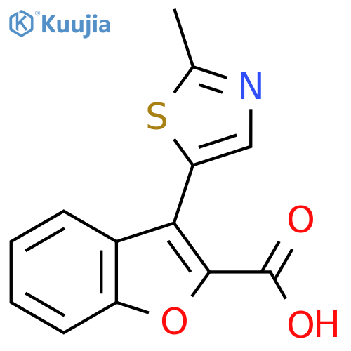 2-Benzofurancarboxylic acid, 3-(2-methyl-5-thiazolyl)- structure