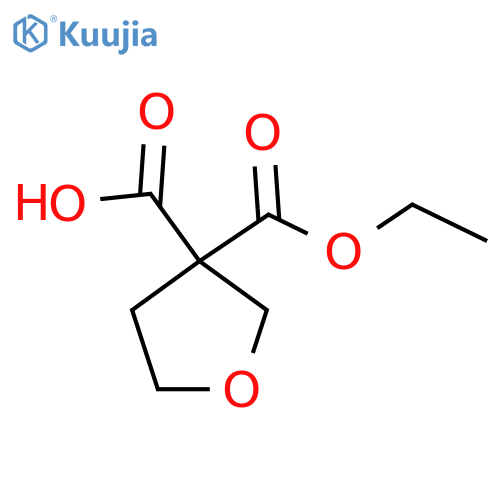 3-(ethoxycarbonyl)oxolane-3-carboxylic acid structure